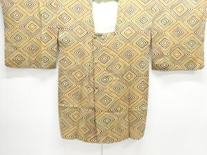 縮緬地　重ね菱模様ロング道行コート